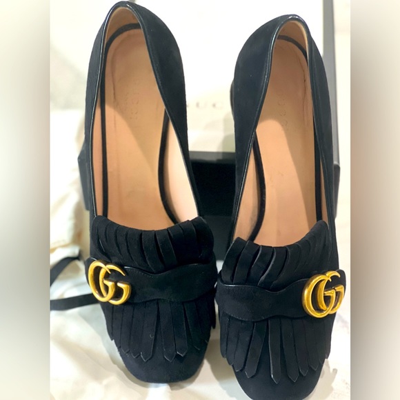 Gucci Suede Mid Heel Pumps - Picture 6 of 6